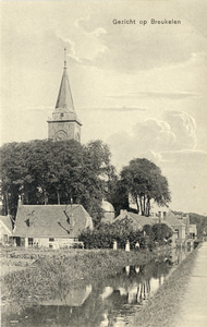 8643 Gezicht op de Kerkgracht en de dorpskom van Breukelen uit het westen.